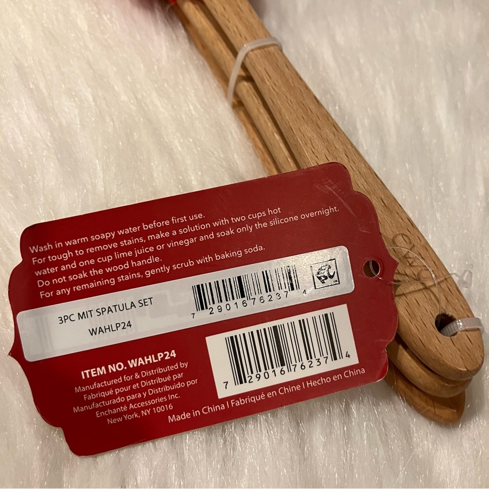 CWC Cook With Color Holiday Christmas Mitten Shape Spatula 3 Piece Set NEW - Picture 6 of 9